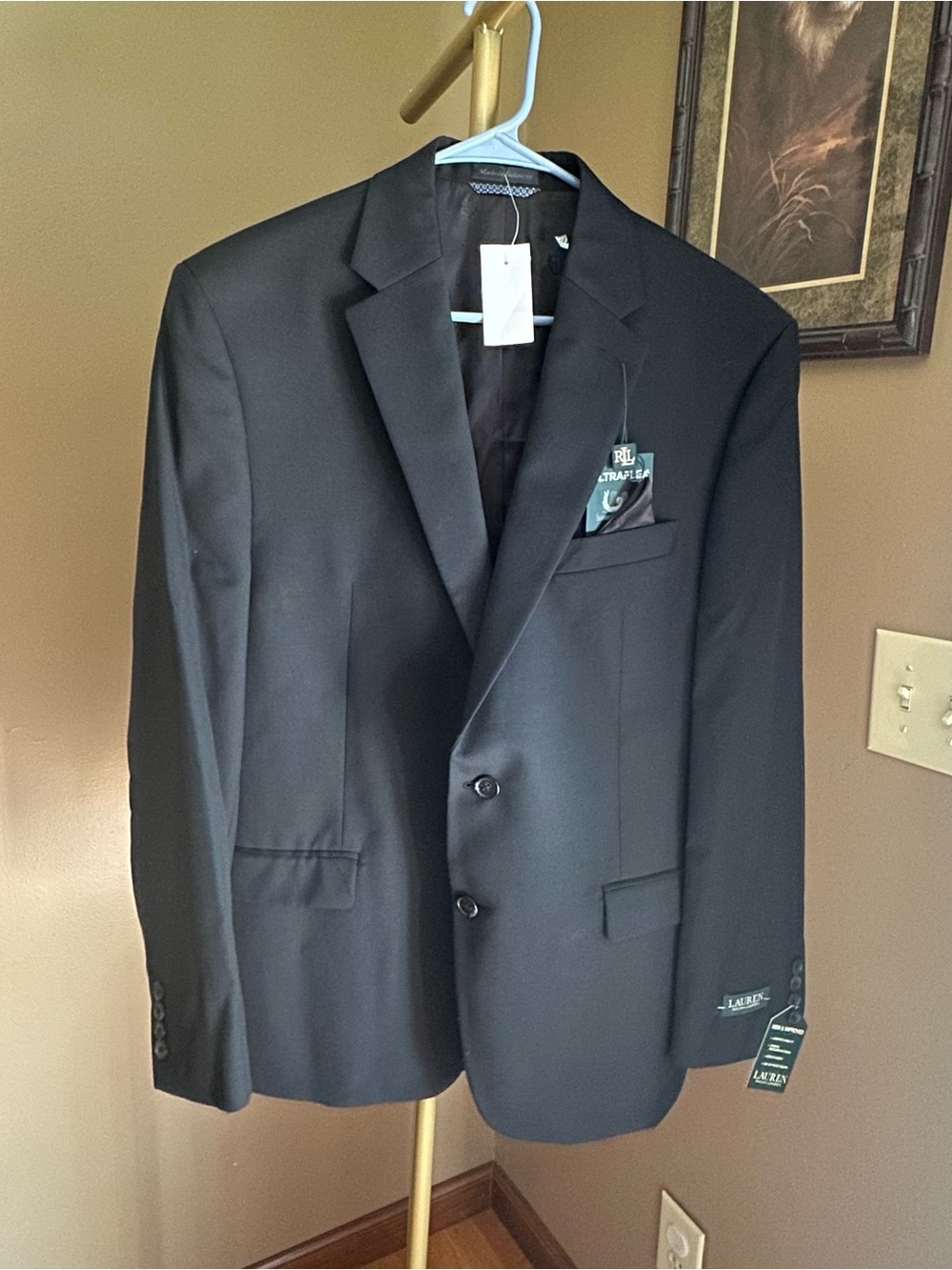 Ralph Lauren Men’s Black Two-Button Sport Coat